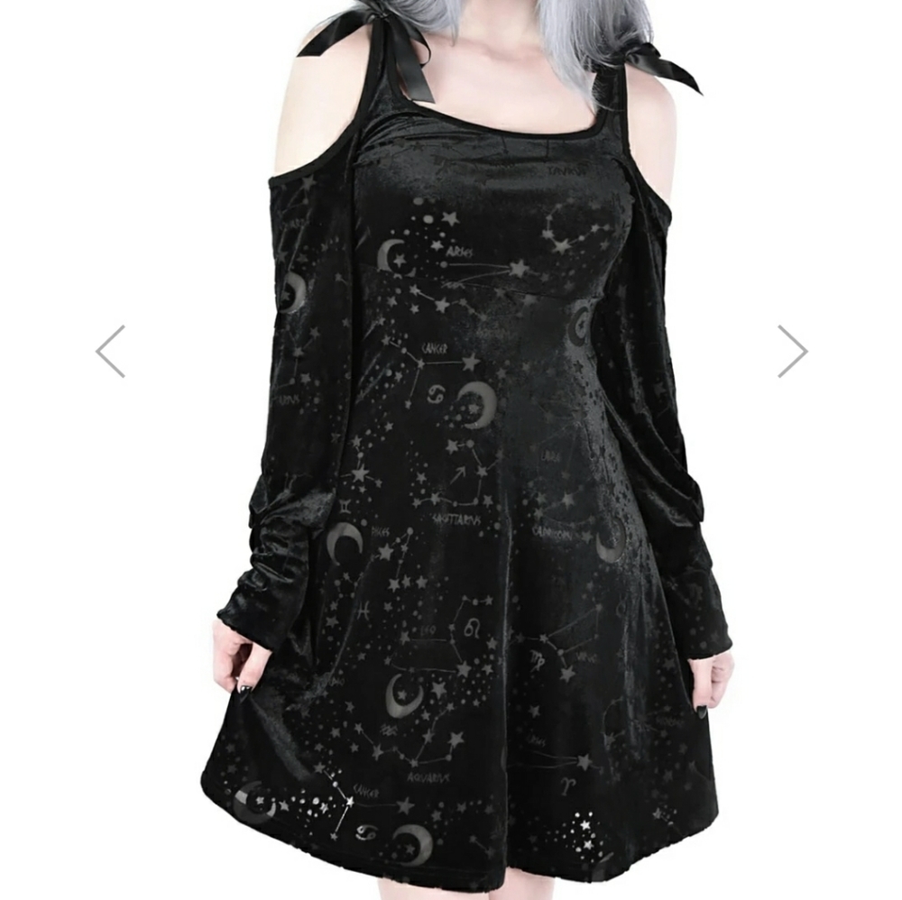 RESERVED Killstar Cosmo Cold Shoulder Dress L NWT
